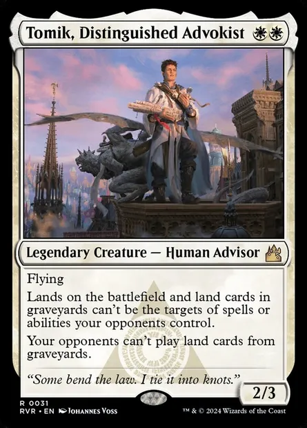 Tomik, Distinguished Advokist, Magic card RVR 31 — Ravnica Remastered set