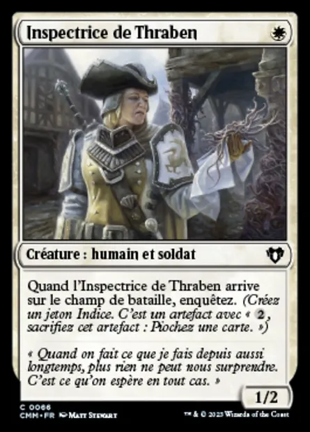Inspectrice de Thraben, carte Magic CMM 66 — extension Commander Masters