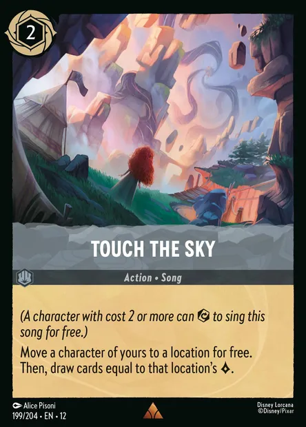 Touch the Sky, Disney Lorcana card CH12-199 — Wilds Unknown set