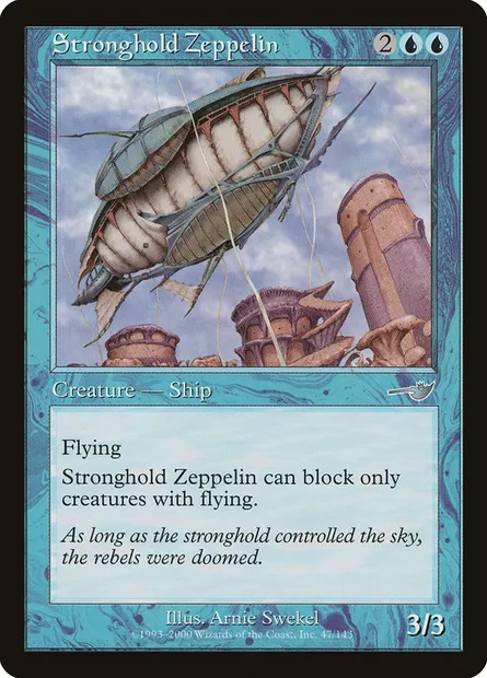 Zeppelin de la forteresse, carte Magic NEM 47 — extension Némésis