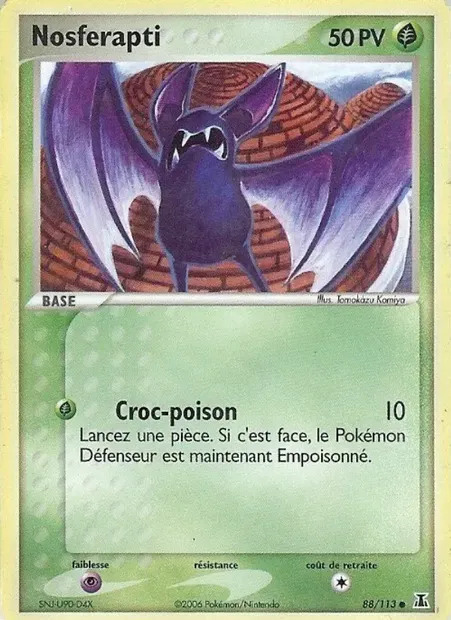 Nosferapti, carte Pokémon DS 88 — extension EX Espèces Delta