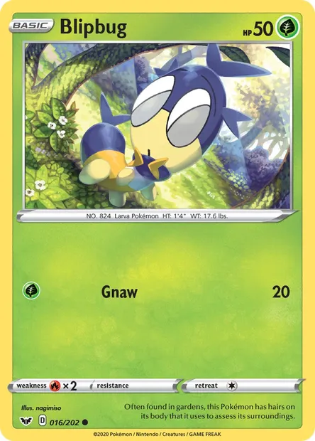 Blipbug, Pokémon card SSH 16 — Sword & Shield set