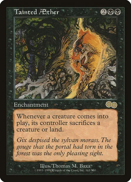 Tainted Aether, Magic card USG 161 — Urza's Saga set