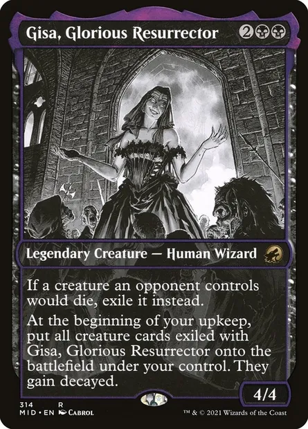 Gisa, Glorious Resurrector, Magic card MID 314 — Innistrad: Midnight Hunt set