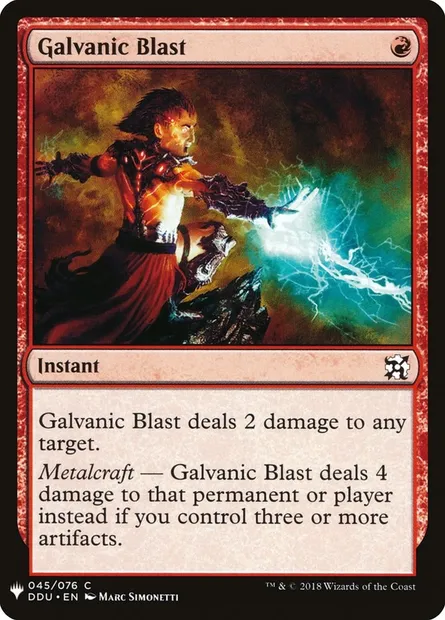 Galvanic Blast, Magic card PLST DDU-45 — The List set