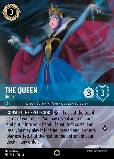 The Queen - Diviner, Disney Lorcana card CH4-218 — Ursula's Return set