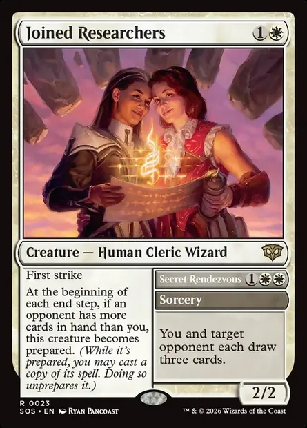 Joined Researchers // Secret Rendezvous, Magic card SOS 23 — Secrets of Strixhaven set