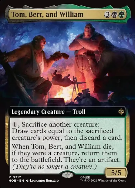 Tom, Bert, and William, Magic card HOB 312 — The Hobbit set