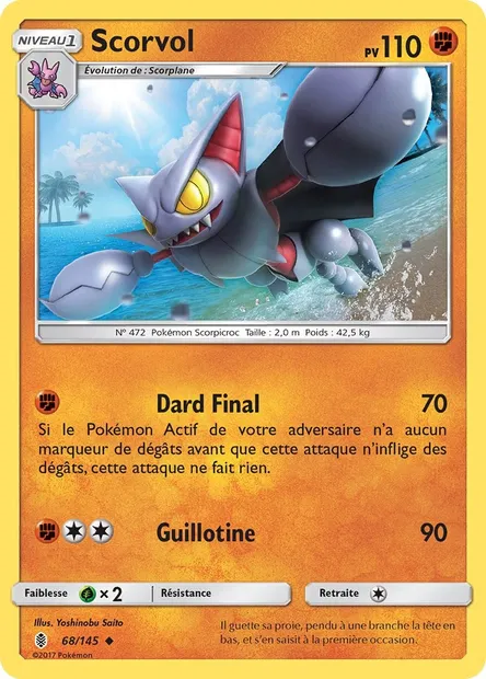 Scorvol, carte Pokémon GRI 68 — extension Gardiens Ascendants