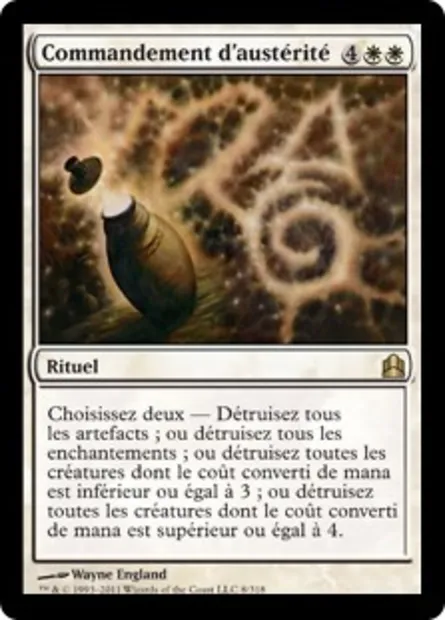 Commandement d'austérité, carte Magic CMD 8 — extension Commander 2011
