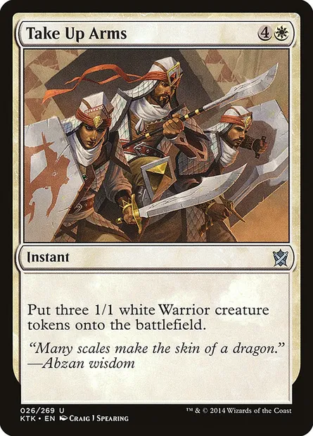 Take Up Arms, Magic card KTK 26 — Khans of Tarkir set