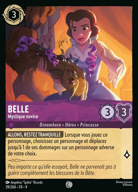 Belle - Mystique novice, carte Disney Lorcana CH9-039 — extension Fabuleux