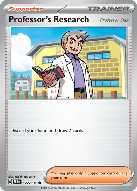 Professor's Research, Pokémon card PRE 122 — Prismatic Evolutions set