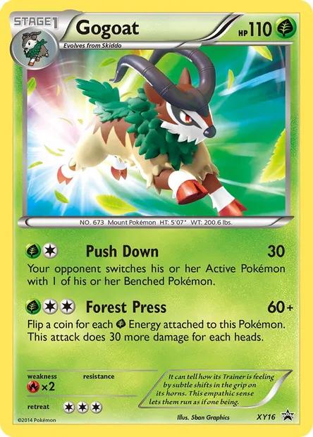 Gogoat, Pokémon card XY 16 — XY Black Star Promos set