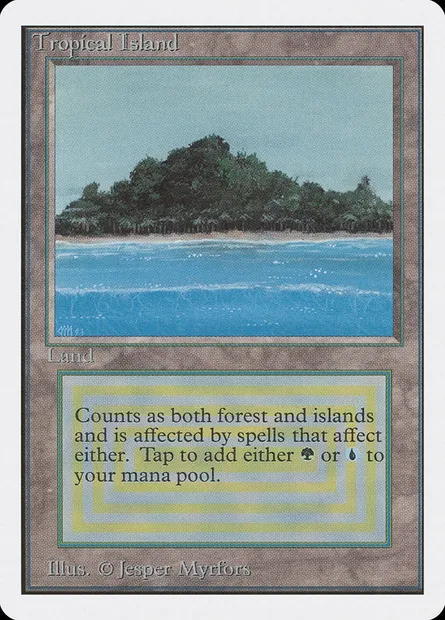 Tropical Island, Magic card 2ED 284 — Unlimited Edition set