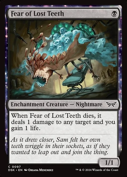 Fear of Lost Teeth, Magic card DSK 97 — Duskmourn: House of Horror set