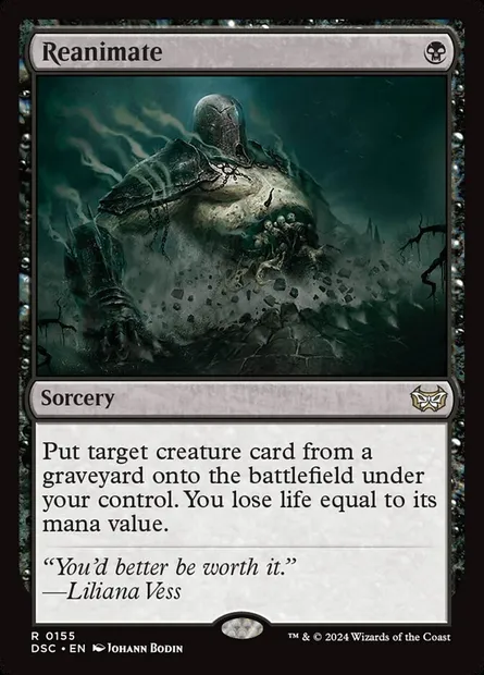 Reanimate, Magic card DSC 155 — Duskmourn: House of Horror Commander set