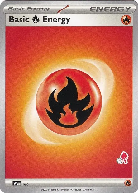 Basic Fire Energy, Pokémon card BA24 002-26 — Battle Academy 2024 set