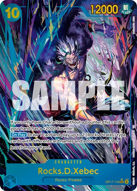 Rocks.D.Xebec, One Piece card OP17-118 — THE WORLD’S STRONGEST WARRIORS set