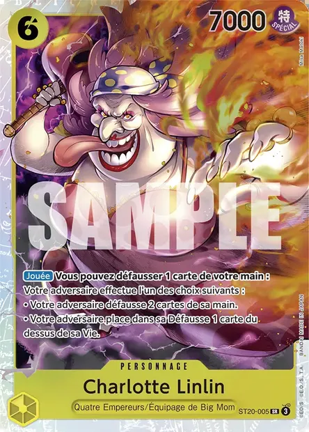 Charlotte Linlin, carte One Piece ST20-005 — extension JAUNE Charlotte Katakuri
