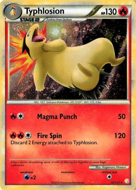 Typhlosion, carte Pokémon TDX 032 — extension Theme Deck & Blisters Exclusives