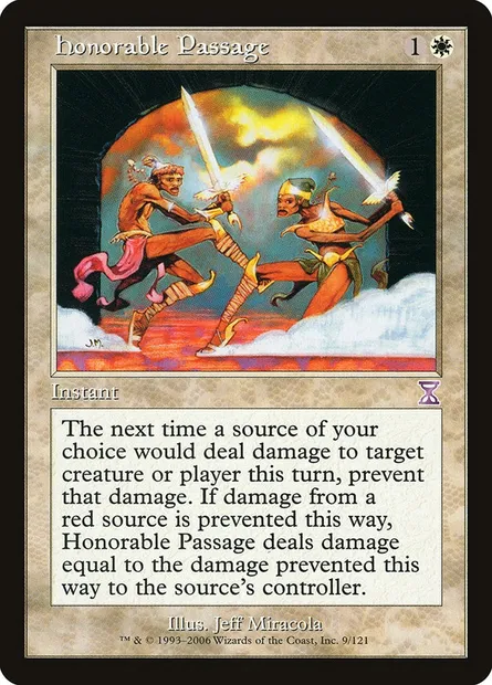 Passage honorable, carte Magic TSB 9 — extension Time Spiral Timeshifted