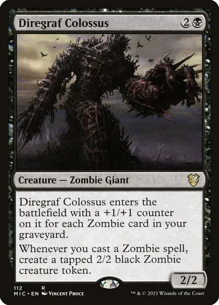 Diregraf Colossus, Magic card MIC 112 — Midnight Hunt Commander set