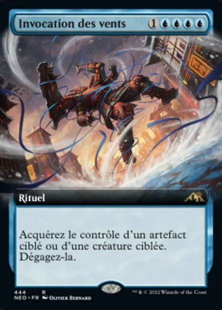 Invocation des vents, carte Magic NEO 444 — extension Kamigawa: La Dynastie Néon