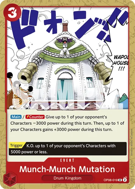 Munch-Munch Mutation, carte One Piece OP08-019 — extension TWO LEGENDS