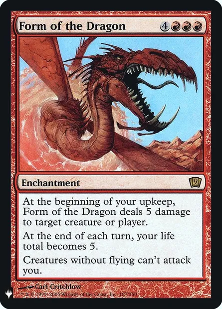 Forme du dragon, carte Magic PLST 9ED-187 — extension The List