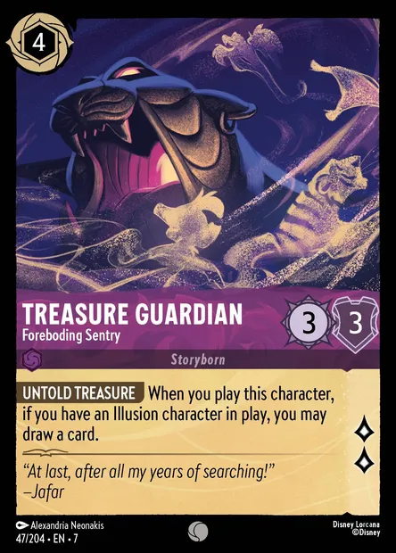 Treasure Guardian - Foreboding Sentry, Disney Lorcana card CH7-047 — Archazia's Island set
