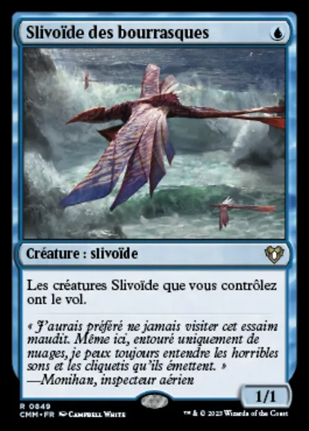Slivoïde des bourrasques, carte Magic CMM 849 — extension Commander Masters