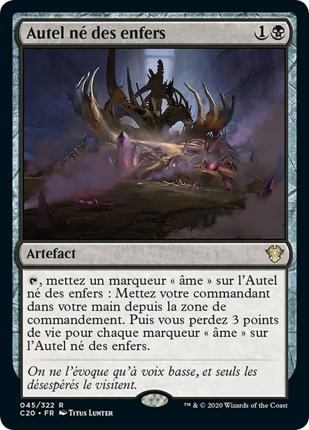 Autel né des enfers, carte Magic C20 45 — extension Commander 2020