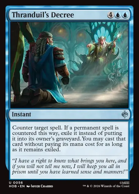 Thranduil's Decree, Magic card HOB 56 — The Hobbit set