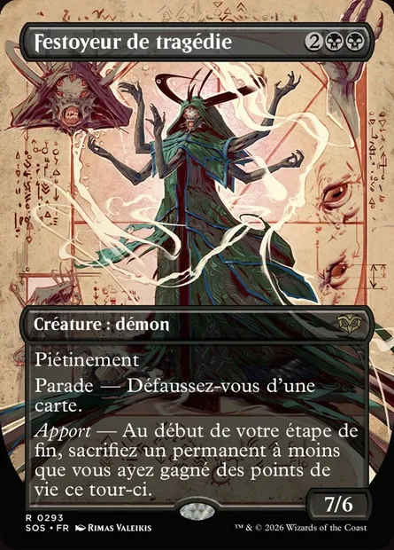 Festoyeur de tragédie, carte Magic SOS 293 — extension Secrets of Strixhaven