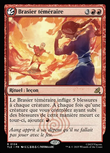 Brasier téméraire, carte Magic TLE 124 — extension Avatar: The Last Airbender Eternal