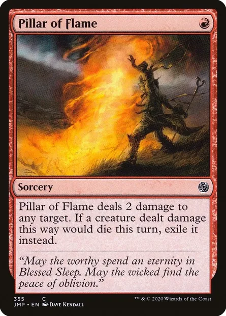 Pillar of Flame, Magic card JMP 355 — Jumpstart set