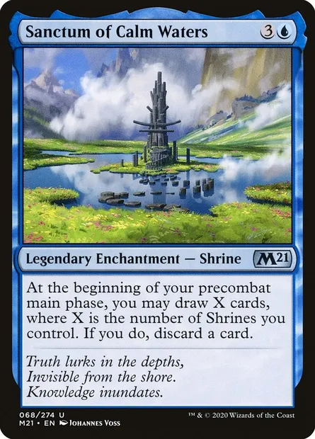 Sanctum of Calm Waters, Magic card M21 68 — Core Set 2021 set