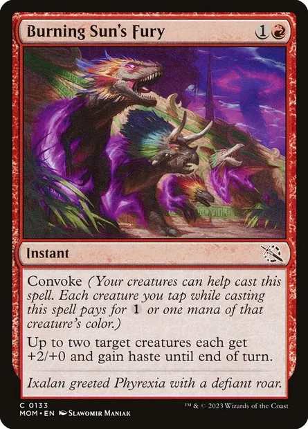Burning Sun's Fury, Magic card MOM 133 — March of the Machine set