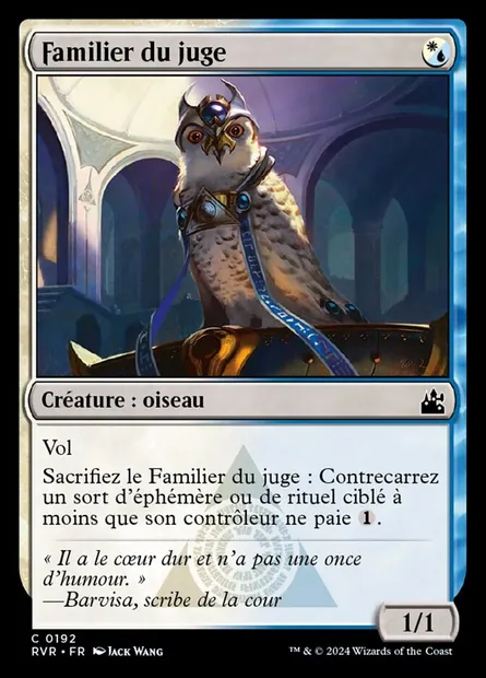 Familier du juge, carte Magic RVR 192 — extension Ravnica Remastered