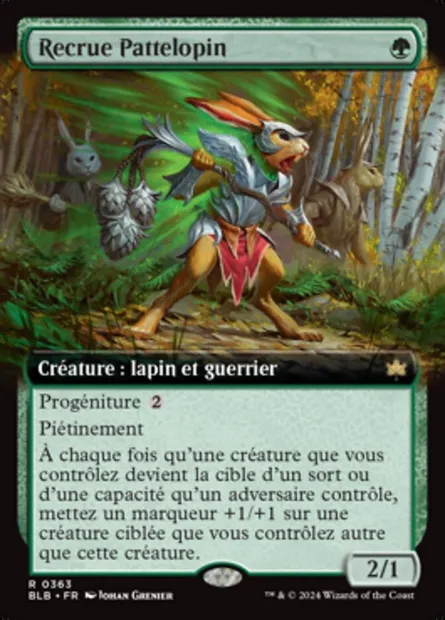 Recrue Pattelopin, carte Magic BLB 363 — extension Bloomburrow