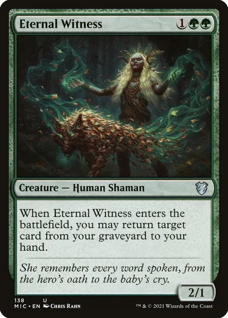 Eternal Witness, Magic card MIC 138 — Midnight Hunt Commander set