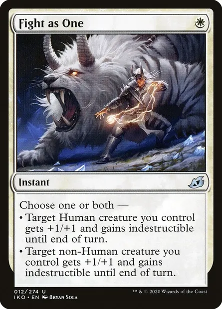 Fight as One, Magic card IKO 12 — Ikoria: Lair of Behemoths set