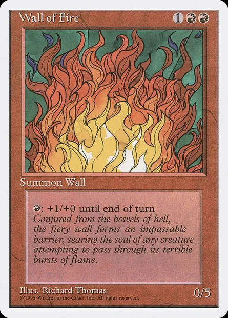 Wall of Fire, Magic card 4ED 230 — Fourth Edition set