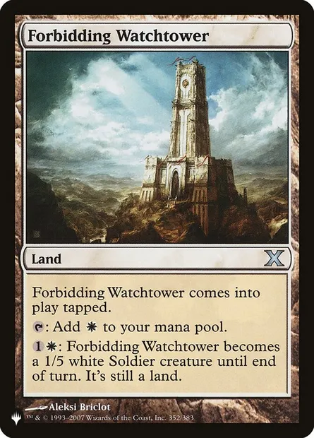 Forbidding Watchtower, Magic card PLST 10E-352 — The List set