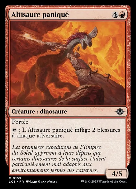 Altisaure paniqué, carte Magic LCI 159 — extension The Lost Caverns of Ixalan