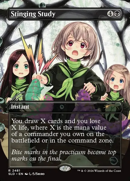Stinging Study, Magic card SLD 2481 — Secret Lair Drop set