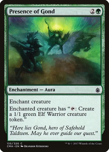 Presence of Gond, Magic card CMA 135 — Commander Anthology set