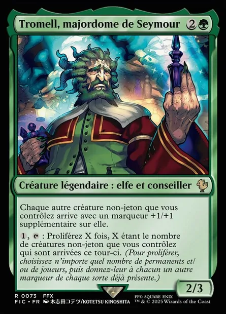 Tromell, majordome de Seymour, carte Magic FIC 73 — extension Final Fantasy Commander