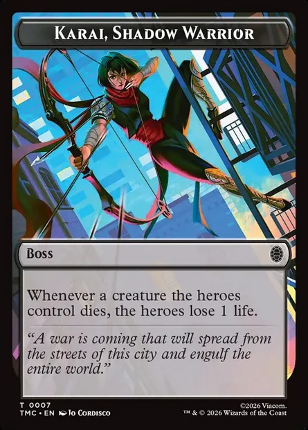 Karai, Shadow Warrior, carte Magic TTMC 7 — extension Teenage Mutant Ninja Turtles Eternal Tokens